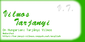 vilmos tarjanyi business card