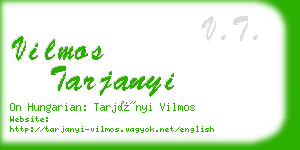 vilmos tarjanyi business card